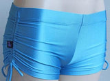 Deby Damage Multisnatch Booty Shorts Azure Blue Size Medium