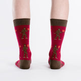 Sock it to Me Sasquatch Valentines Mens Crew Socks