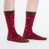 Sock it to Me Sasquatch Valentines Mens Crew Socks