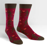 Sock it to Me Sasquatch Valentines Mens Crew Socks