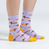 Sock it to Me Hot Dogs Womens Crew Socks