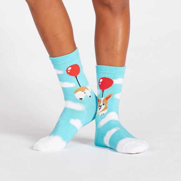 Sock it to Me Pup, Pup and Away Junior (aged 7-10) Crew Socks