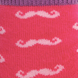 Sock it to Me Pink Mustache Toddler Crew Socks