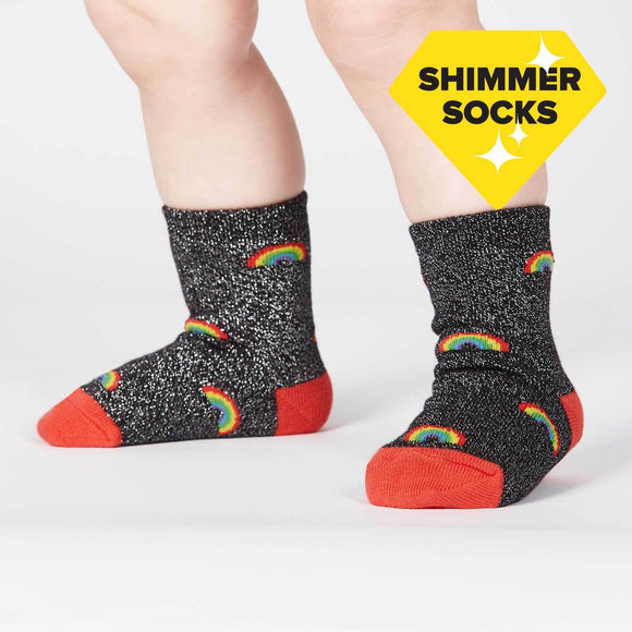 Sock it to me Glitter Over The Rainbow Toddler (aged 1-2) Crew Socks