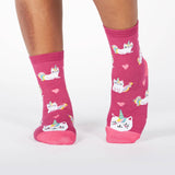 Sock it to Me Look at Meow Womens Crew Socks