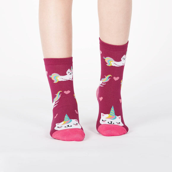 Sock it to Me Look at Me Meow Junior (aged 7-10) Crew Socks