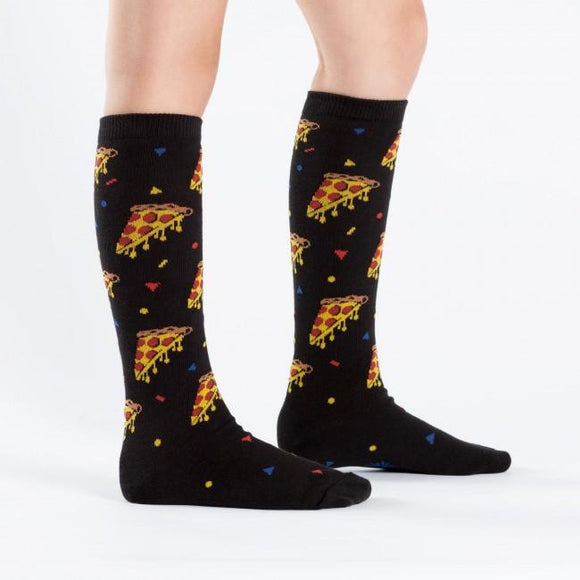 Sock it to Me Pizza Party Youth (aged 4-7) Knee High Socks
